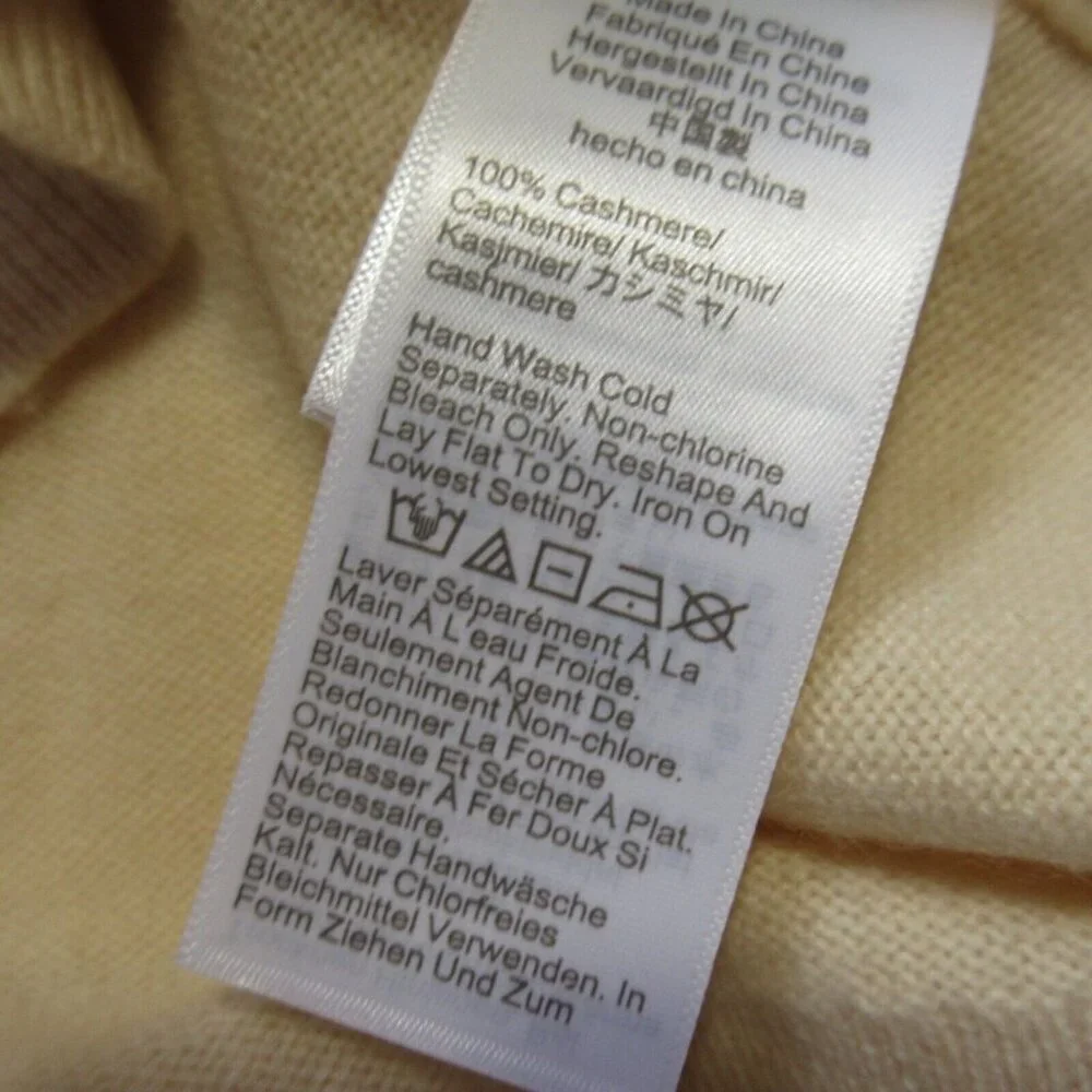 NWT J.Crew Cashmere V-neck Sweater-Vest in Buttercream Pullover Shell L